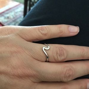 Silver tone Wave Ring
